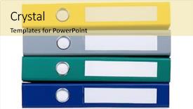  Presentation with data - Beautiful presentation featuring colorful file folders isolated backdrop and a yellow colored foreground