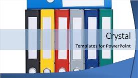  Presentation with case folder file labeled - Beautiful PPT layouts featuring colorful file folders isolated backdrop and a light blue colored foreground