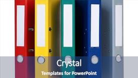  Presentation with file folder - PPT layouts having colorful file folders isolated background and a ocean colored foreground