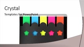  Presentation with film - PPT theme enhanced with colorful film index for document background and a white colored foreground