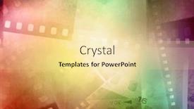  Presentation with film negative - PPT theme enhanced with colorful-film-negative-frames-background background and a blonde colored foreground