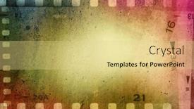  Presentation with film negative - Theme featuring colorful-film-negative-frames-background background and a blonde colored foreground