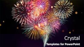  Presentation with colorful celebration - Presentation with colorful firework with bokeh background new year celebration abstract holiday background background and a black colored foreground