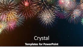  Presentation with colorful celebration - Theme with colorful-firework-with-bokeh-background background and a black colored foreground