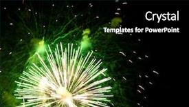  Presentation with dark night - Slides featuring colorful fireworks against dark night background and a  colored foreground