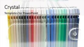  Presentation with color full - Cool new theme with colorful floppy disks in full backdrop and a white colored foreground