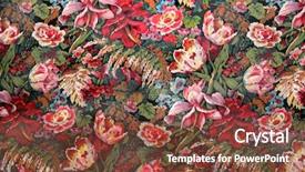  Presentation with colorful flower - Slides consisting of colorful flower - old fashioned wallpaper background and a tawny brown colored foreground