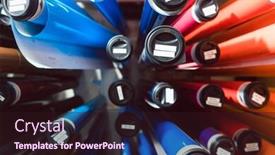  Presentation with advertising - Cool new theme with colorful-foils-in-repository backdrop and a wine colored foreground