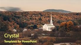  Presentation with community - Theme consisting of colorful foliage and community background and a tawny brown colored foreground