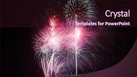  Presentation with fireworks - Cool new presentation theme with colorful fourth of july firework backdrop and a wine colored foreground