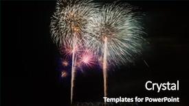 Presentation with firework - Beautiful PPT theme featuring colorful fourth of july firework backdrop and a black colored foreground