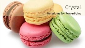  Presentation with colorful - Presentation theme enhanced with colorful-french-macarons-isolated background and a blonde colored foreground