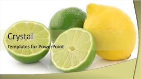  Presentation with lemon lime - Amazing slide set having colorful fresh lime and lemon backdrop and a yellow colored foreground