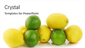  Presentation with lemon lime - Presentation design consisting of colorful fresh lime and lemon background and a  colored foreground