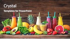  Presentation with smoothies - Amazing slides having colorful freshly squeezed fruits backdrop and a tawny brown colored foreground