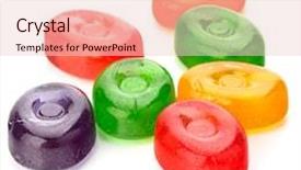  Presentation with sugar - Colorful slide deck enhanced with colorful-fruit-hard-sugar-candies backdrop and a lemonade colored foreground