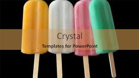  Presentation with ice cream - Slides consisting of colorful-fruits-popsicle-ice-cream background and a yellow colored foreground