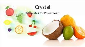  Presentation with fruits - PPT layouts with colorful fruits with hand drawn background and a  colored foreground