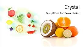  Presentation with hand drawn brush stroke design - Slide deck consisting of colorful fruits with hand drawn background and a white colored foreground