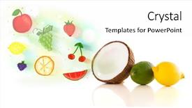  Presentation with fruits - PPT theme consisting of colorful fruits with hand drawn background and a  colored foreground
