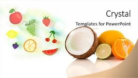  Presentation with hand drawn cartoon of sports - Amazing presentation having colorful fruits with hand drawn backdrop and a  colored foreground