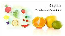  Presentation with hand drawn cartoon of sports - Slide set having colorful fruits with hand drawn background and a  colored foreground