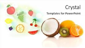  Presentation with hand drawn school - Cool new presentation theme with colorful fruits with hand drawn backdrop and a  colored foreground