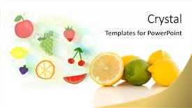  Presentation with paper hand drawn politics - Slides enhanced with colorful fruits with hand drawn background and a white colored foreground