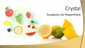  Presentation with fruits - Cool new presentation with colorful fruits with hand drawn backdrop and a white colored foreground