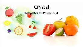  Presentation with hand drawn cartoon of sports - Slides featuring colorful fruits with hand drawn background and a  colored foreground