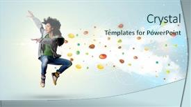  Presentation with gems - Amazing presentation having colorful gems and crystal backdrop and a  colored foreground