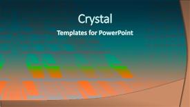  Presentation with colorful geometric pixel - Amazing slide deck having colorful geometric squares against orange backdrop and a ocean colored foreground