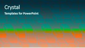  Presentation with orange - PPT theme featuring colorful geometric squares against orange background and a ocean colored foreground