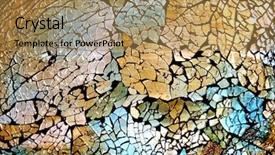  Presentation with stained glass - PPT theme featuring colorful glass background and a gold colored foreground