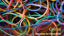  Presentation with messy - Presentation theme enhanced with colorful-group-of-messy-elastic background and a tawny brown colored foreground