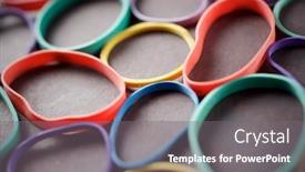  Presentation with messy - PPT theme with colorful-group-of-messy-elastic background and a gray colored foreground