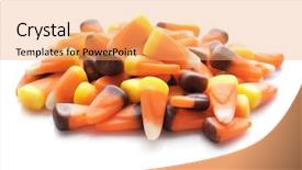  Presentation with halloween - Cool new slides with colorful halloween candies on white backdrop and a  colored foreground
