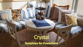  Presentation with colorful impressionist style artistic color - Presentation theme consisting of colorful hamptons style kitchen nook background and a  colored foreground