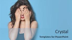  Presentation with indian woman bridal face - Amazing theme having colorful hands - cheerful young woman covering her backdrop and a light blue colored foreground