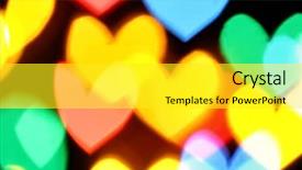  Presentation with neon - Colorful theme enhanced with colorful hearts bokeh may be backdrop and a white colored foreground