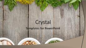  Presentation with spices - Slide set having colorful herbs and spices selection background and a light gray colored foreground
