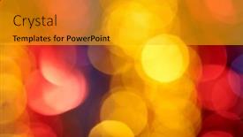  Presentation with holiday - Presentation design consisting of colorful-holiday-boke-photo background and a gold colored foreground