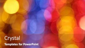  Presentation with holiday - Amazing slide deck having colorful-holiday-boke-photo backdrop and a tawny brown colored foreground