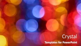  Presentation with holiday - Slide set with colorful-holiday-boke-photo background and a crimson colored foreground