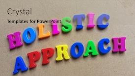  Presentation with holistic approach - Amazing slide deck having colorful holistic approach word backdrop and a mint green colored foreground