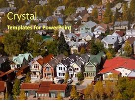 Colorful Homes In Tourist Town PPT template 29 | CrystalGraphics
