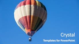  Presentation with balloon - Slide deck with colorful hot air balloon flying background and a  colored foreground