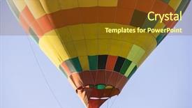  Presentation with animated hot air balloon - Slide deck with colorful hot air balloon flying background and a  colored foreground