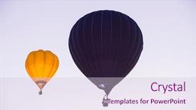  Presentation with animated hot air balloon - Slides enhanced with colorful hot air balloon flying background and a  colored foreground