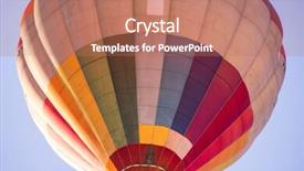  Presentation with animated hot air ballon - Colorful PPT layouts enhanced with colorful hot air balloon flying backdrop and a  colored foreground